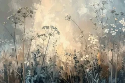 Fototapeta: Kwiaty polne abstrakcyjny wzór na teksturowym tle w naturalnym