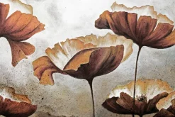 Fototapeta: Kwiaty polne na surowym betonowym tle