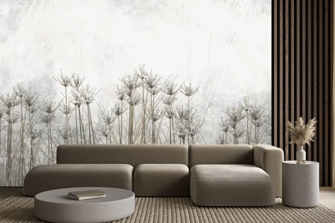 Fototapeta: Kwiaty polne rośliny w stylu industrialnym loft