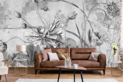 Fototapeta: Kwiaty polne w monochromatycznych barwach