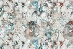 Fototapeta: Kwiaty storczyka w akwarelowej scenerii