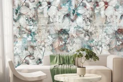 Fototapeta: Kwiaty storczyka w akwarelowej scenerii