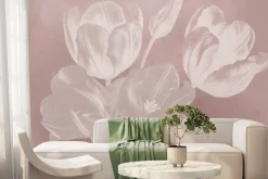 Fototapeta: Kwiaty tulipanów w delikatnej scenerii