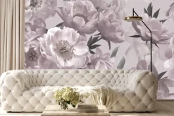 Fototapeta: Kwieciste tło z piwoniami