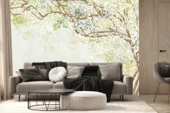 Fototapeta: Kwitnące drzewo z białymi kwiatami