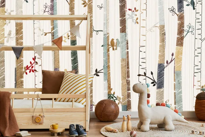 Fototapeta: Las w stylu vintage