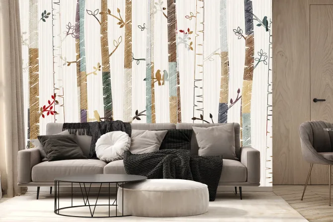 Fototapeta: Las w stylu vintage