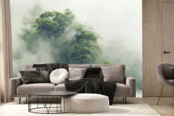 Fototapeta: Lasy tropikalny w gęstej mgle