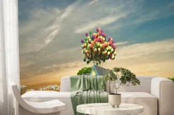 Fototapeta: Latający dom drewniany