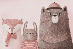 Fototapeta: Leśne zwierzęta w akwarelowym stylu