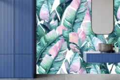 Fototapeta: Liście bananowca w stylu akwareli