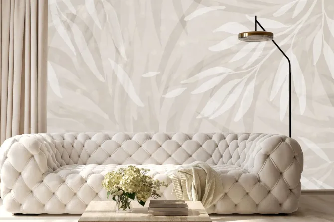 Fototapeta: Liście minimalistyczna kompozycja