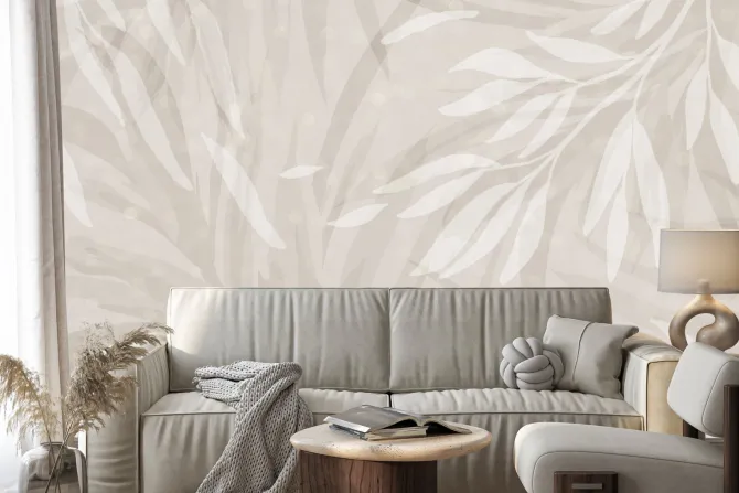 Fototapeta: Liście minimalistyczna kompozycja