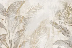 Fototapeta: Liście tropikalne efekt betonu