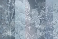 Fototapeta: Liście w szarym i niebieskim kolorze
