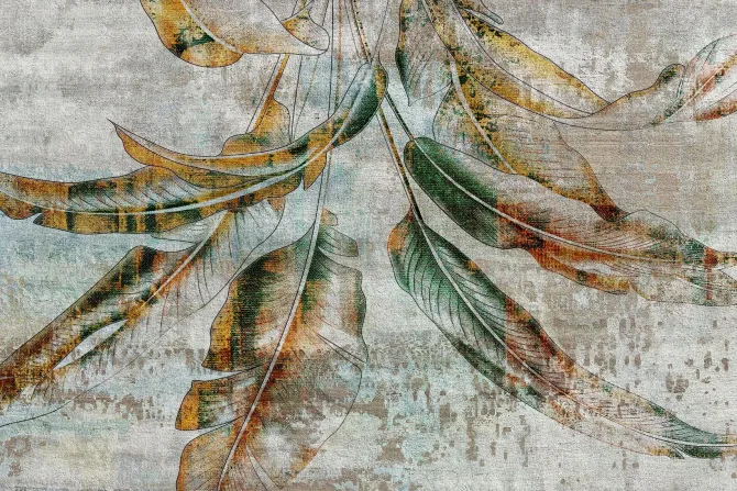 Fototapeta: Liście wzór w stylu industrialnym