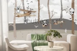 Fototapeta: Śliczne koale i pandy bawiące się w dżungli