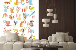 Fototapeta: Śliczne wektor zoo alfabetu. śmieszne zwierzęta kreskówek. ilustracja