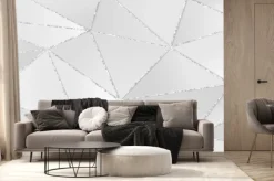 Fototapeta: Light grey white gradient abstract vector background with glitter