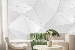 Fototapeta: Light grey white gradient abstract vector background with glitter