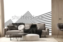 Fototapeta: Linia czarno-biały pasek abstrakcyjne grafiki optyczne