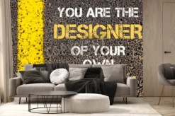 Fototapeta: Linia żółta farba na drodze przed asfaltowej tle