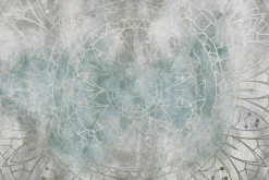 Fototapeta: Linie tworzące mandale na niebieskim tle