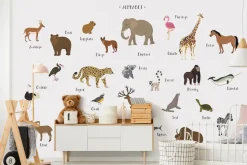 Fototapeta: Litery alfabetu i zwierzątka dziecięcy wzór