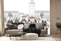 Fototapeta: Ludzie spędzający czas na mieście