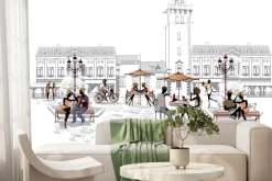 Fototapeta: Ludzie spędzający czas na mieście