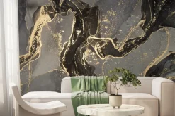 Fototapeta: Luksusowa abstrakcyjna tekstura marmuru ze złotawymi akcentami