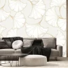Fototapeta: Luxury gold ginkgo background design vector.