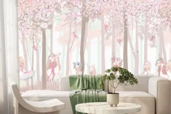 Fototapeta: Magiczny las z jednorożcami i wróżkami