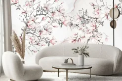 Fototapeta: Magnolia biało różowe kwiaty