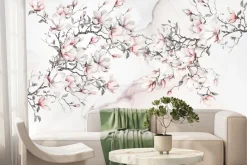 Fototapeta: Magnolia biało różowe kwiaty