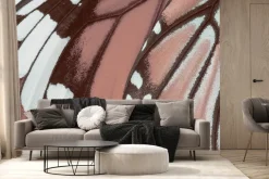 Fototapeta: Makro zbliżenie na teksturę skrzydła motyla szczegółowa fotografia