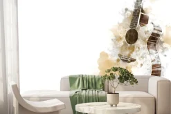 Fototapeta: Malowana gitara akwarela