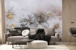 Fototapeta: Malowane akwarelowe dzikie kwiaty