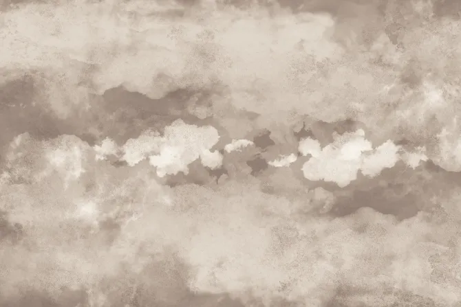 Fototapeta: Malowane beżowe chmury