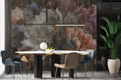 Fototapeta: Malowane kwiaty na tle grunge