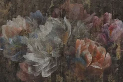 Fototapeta: Malowane kwiaty na tle grunge