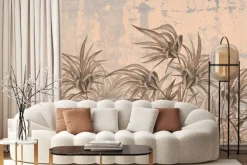 Fototapeta: Malowane tropikalne liście w stylu vintage