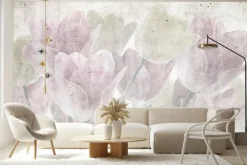 Fototapeta: Malowany bukiet delikatnych tulipanów