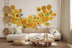 Fototapeta: Malowany bukiet ze słonecznikami