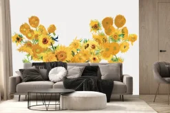 Fototapeta: Malowany bukiet ze słonecznikami