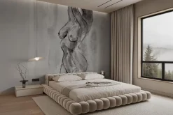 Fototapeta: Malowany rysunek z kobiecymi kształtami