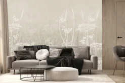 Fototapeta: Malowany wzór pola na jasnym tle