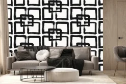 Fototapeta: Malowany wzór w kształcie kwadratu