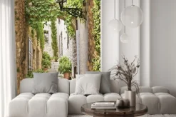 Fototapeta: Malownicza kamienna uliczka z kwiatami