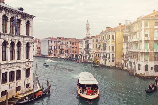 Fototapeta: Malownicza panorama canal grande w sercu wenecji